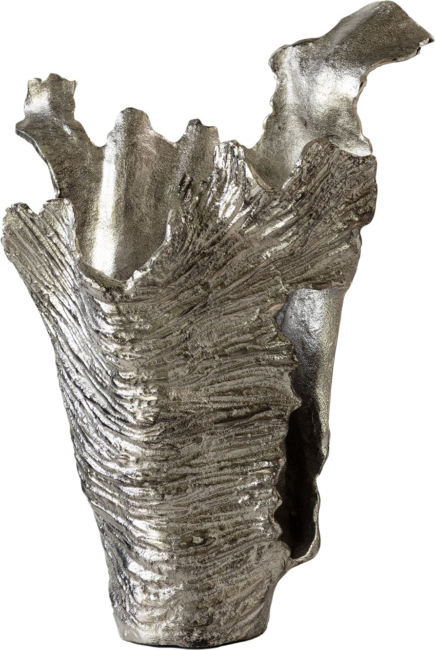 Vase Corallo 43 x 24 x 61 cm Aluminium Platinum Handmade