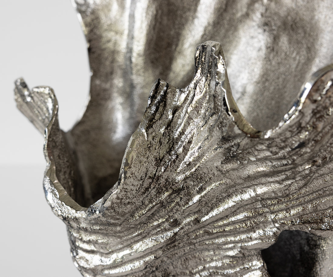 Vase Corallo 43 x 24 x 61 cm Aluminium Platinum Handmade