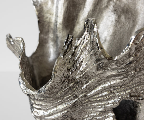 Vase Corallo 43 x 24 x 61 cm Aluminium Platinum Handmade