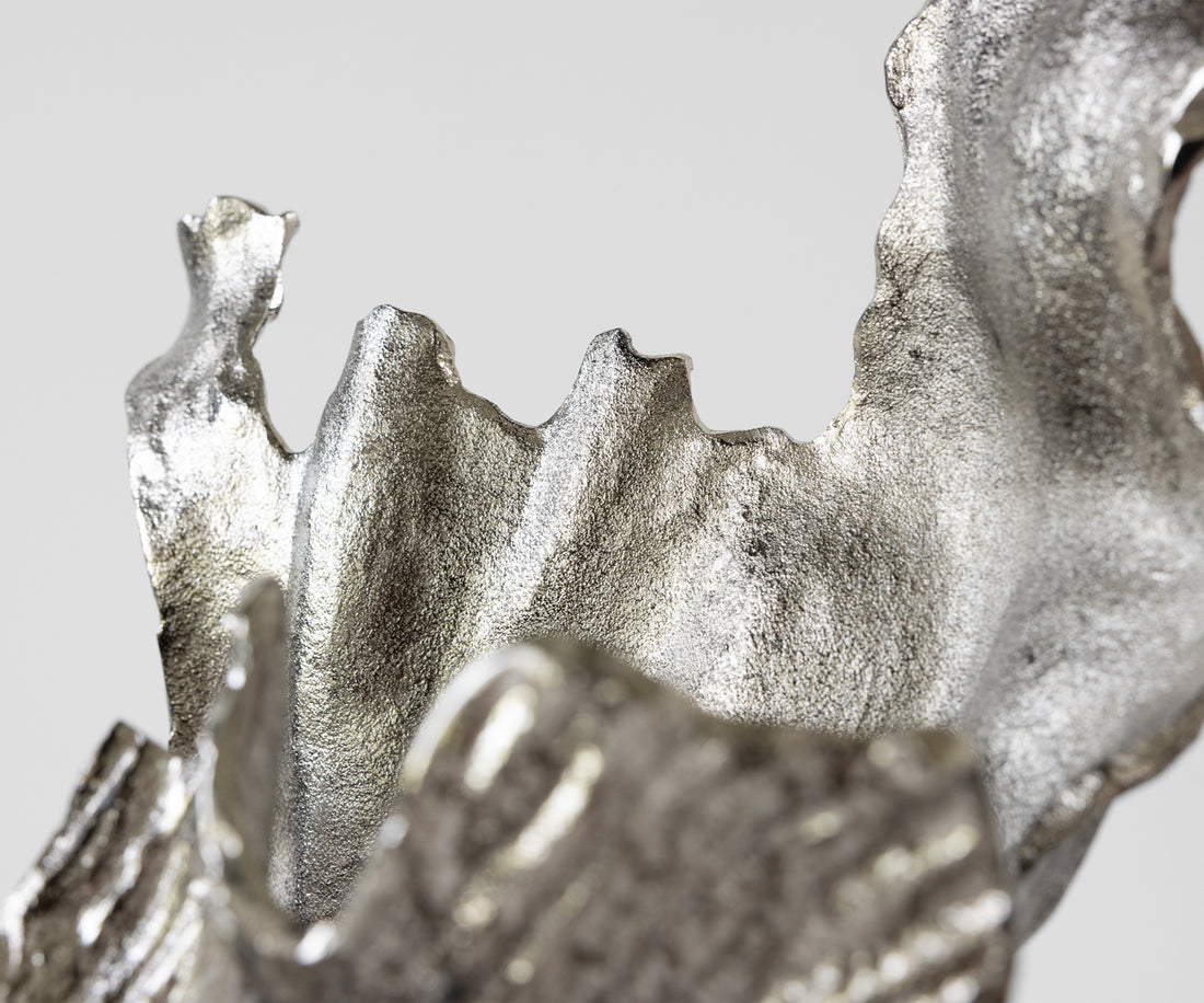 Vase Corallo 43 x 24 x 61 cm Aluminium Platinum Handmade