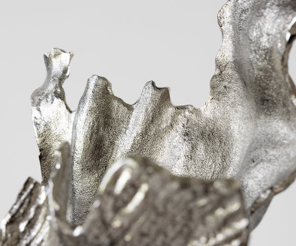 Vase Corallo 43 x 24 x 61 cm Aluminium Platinum Handmade