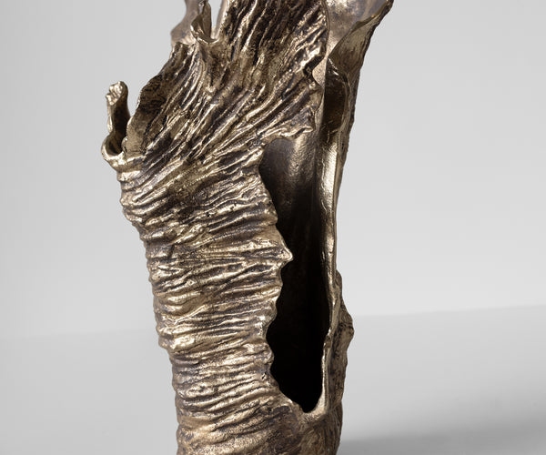 Vase Corallo 43 x 24 x 61 cm Aluminium Oro Antico Handmade