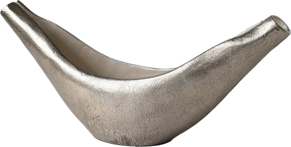 Sculpture Navira 51 x 13 x 20 cm Aluminium Platinum Opal Handmade