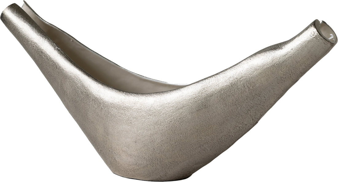 Sculpture Navira 77 x 17 x 31 cm Aluminium Platinum Opal Handmade