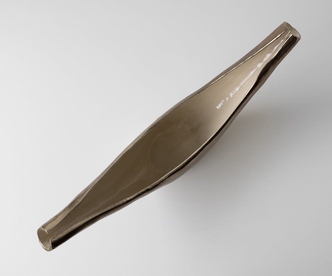 Sculpture Navira 77 x 17 x 31 cm Aluminium Champagne Ivory Handmade