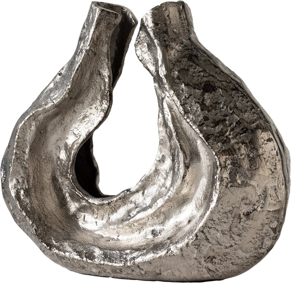 Sculpture Nexora 40 x 15 x 33 cm Aluminium Platinum Handmade