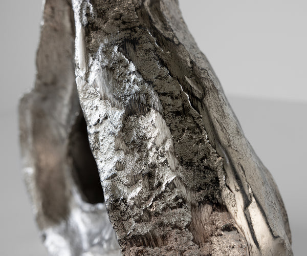 Sculpture Nexora 40 x 15 x 33 cm Aluminium Platinum Handmade