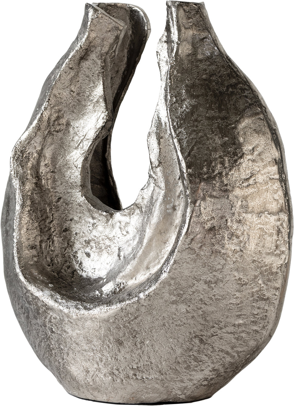 Sculpture Nexora 34 x 17 x 40 cm Aluminium Platinum Handmade