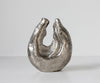 Sculpture Nexora 34 x 17 x 40 cm Aluminium Platinum Handmade