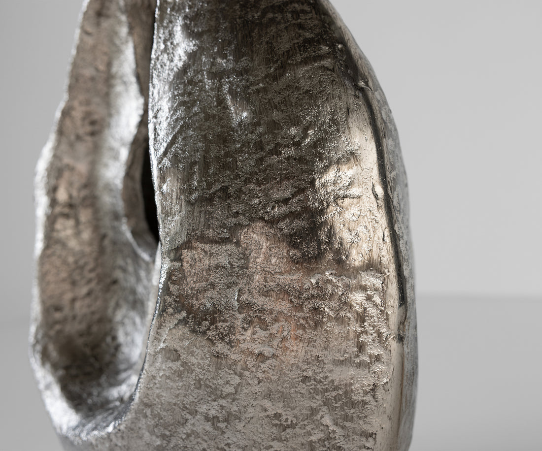 Sculpture Nexora 34 x 17 x 40 cm Aluminium Platinum Handmade