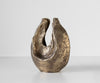 Sculpture Nexora 34 x 17 x 40 cm Aluminium Oro Antico Handmade