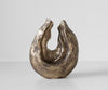 Sculpture Nexora 34 x 17 x 40 cm Aluminium Oro Antico Handmade