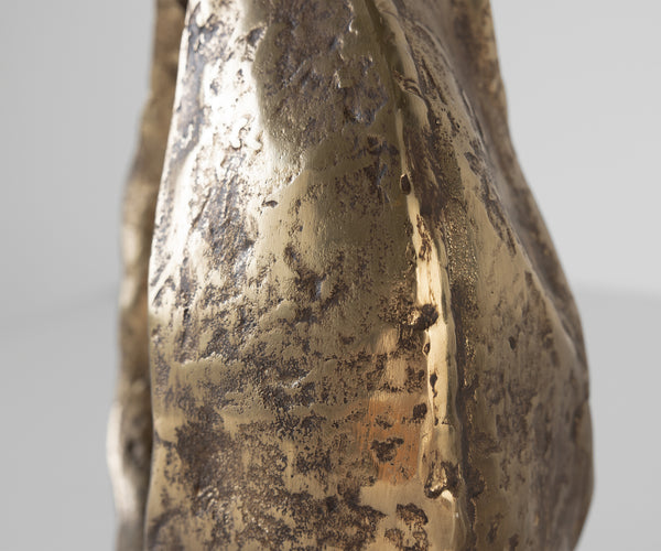 Sculpture Nexora 34 x 17 x 40 cm Aluminium Oro Antico Handmade