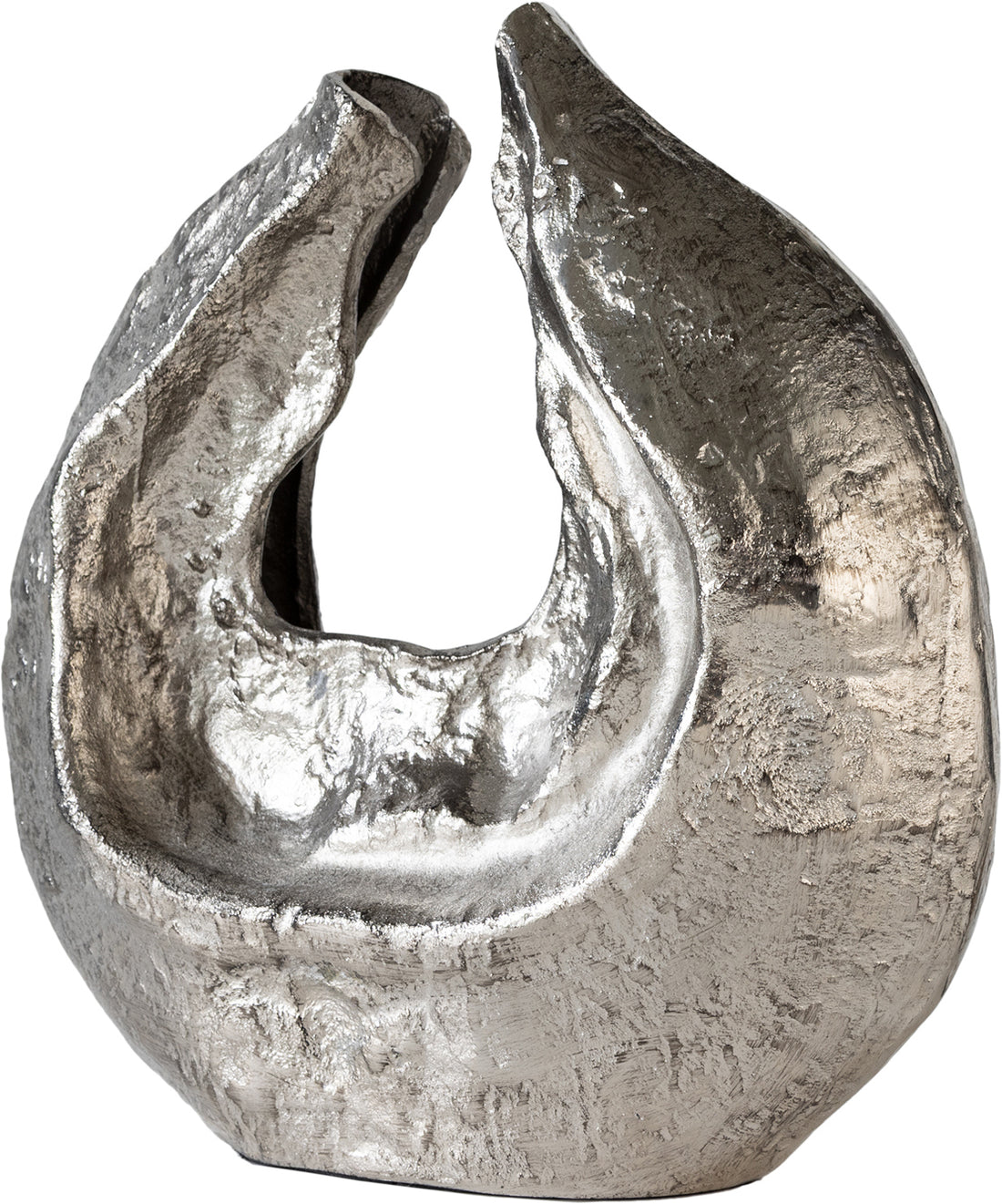 Sculpture Nexora 40 x 17 x 42 cm Aluminium Platinum Handmade