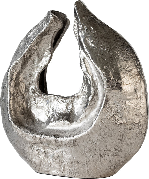 Sculpture Nexora 40 x 17 x 42 cm Aluminium Platinum Handmade