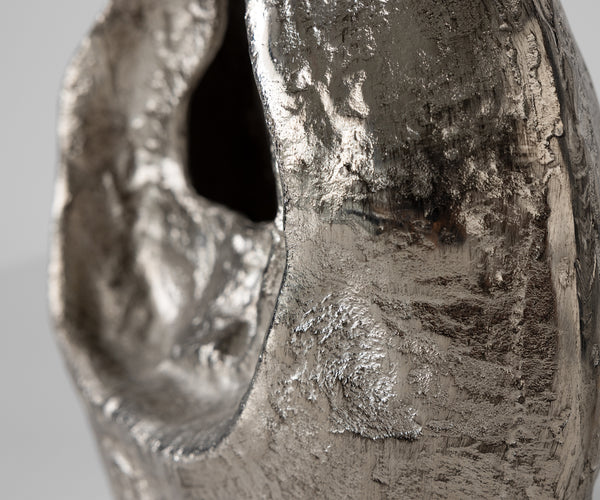 Sculpture Nexora 40 x 17 x 42 cm Aluminium Platinum Handmade