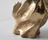 Bowl Valena 39 x 17 x 29 cm Aluminium Champagne Ivory Handmade