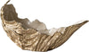 Bowl Maris 52 x 15 x 28 cm Aluminium Champagne Ivory Handmade