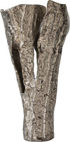 Vase Cortana 25 x 19 x 47 cm Aluminium Platinum Handmade