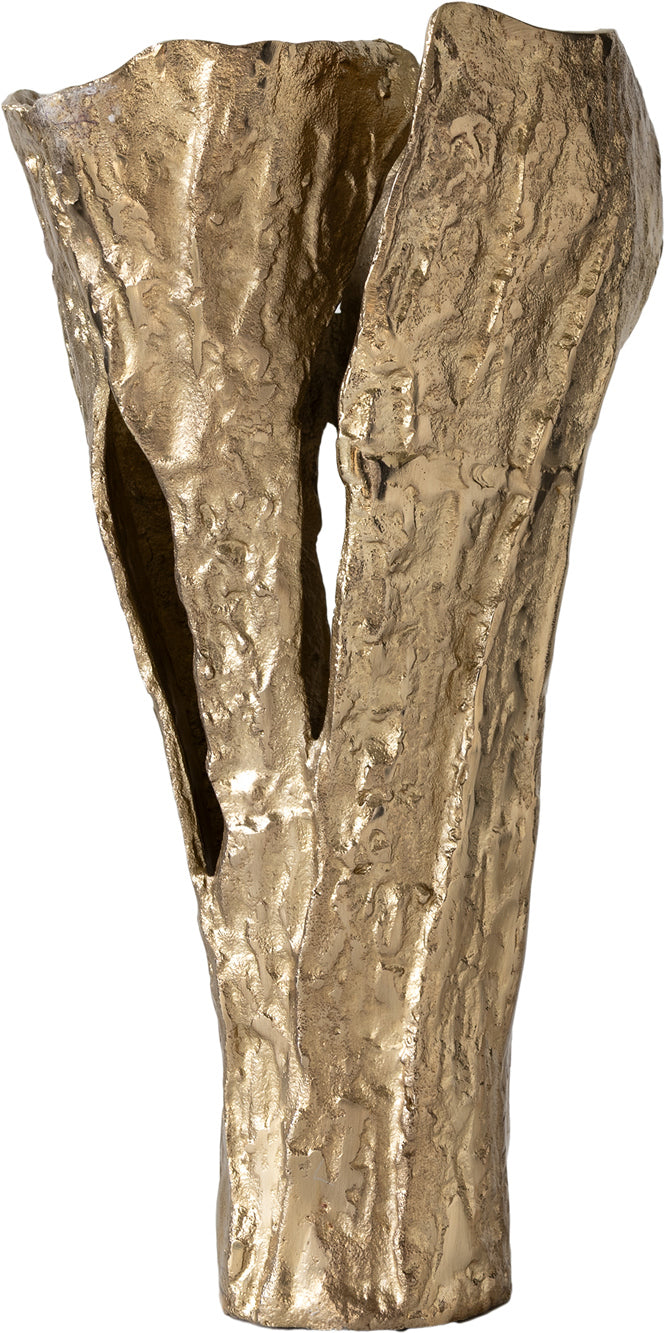 Vase Cortana 25 x 19 x 47 cm Aluminium Champagne Ivory Handmade