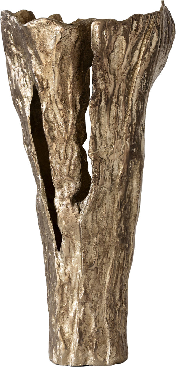 Vase Cortana 31 x 22 x 63 cm Aluminium Champagne Ivory Handmade