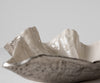 Bowl Aurelia 46 x 31 x 15 cm Aluminium Platinum Opal Handmade
