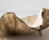 Bowl Aurelia 46 x 31 x 15 cm Aluminium Champagne Ivory Handmade