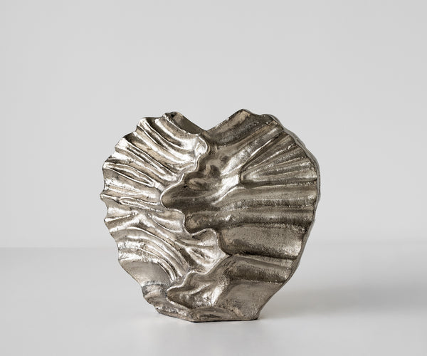 Vase Nerina 47 x 18 x 42 cm Aluminium Platinum Handmade