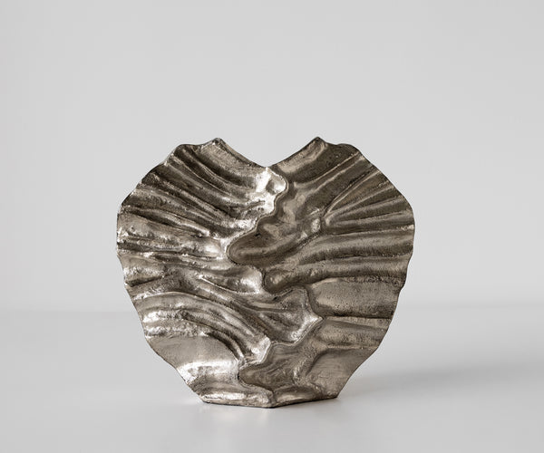 Vase Nerina 47 x 18 x 42 cm Aluminium Platinum Handmade