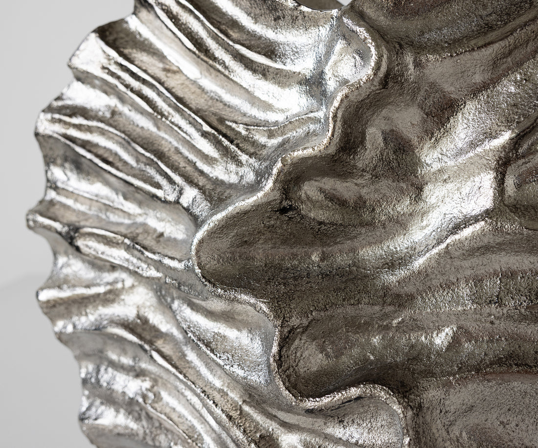 Vase Nerina 47 x 18 x 42 cm Aluminium Platinum Handmade
