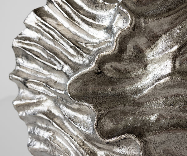 Vase Nerina 47 x 18 x 42 cm Aluminium Platinum Handmade