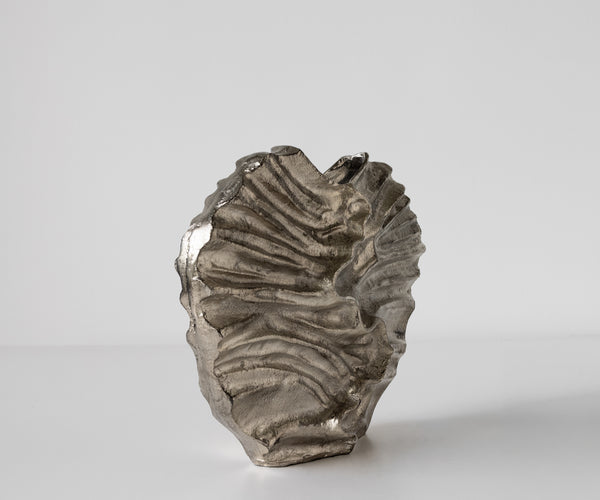Vase Nerina 47 x 18 x 42 cm Aluminium Platinum Handmade