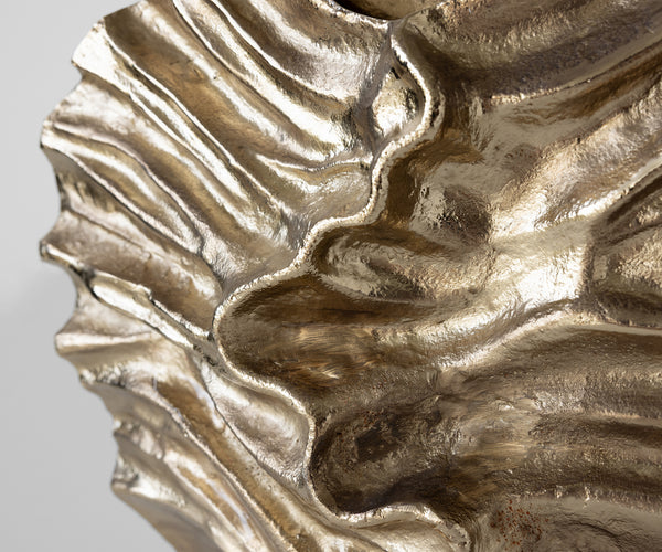 Vase Nerina 47 x 18 x 42 cm Aluminium Champagne Ivory Handmade