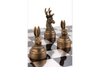 Decorative Chess Set Animals Polyresin Bronze Gold