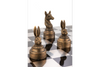 Decorative Chess Set Animals Polyresin Bronze Gold