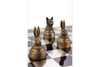 Decorative Chess Set Animals Polyresin Bronze Gold
