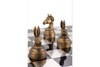 Decorative Chess Set Animals Polyresin Bronze Gold