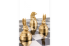 Decorative Chess Set Animals Polyresin Bronze Gold