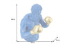 Decoration Figurine Boxer 47cm Polyresin Blue Gold