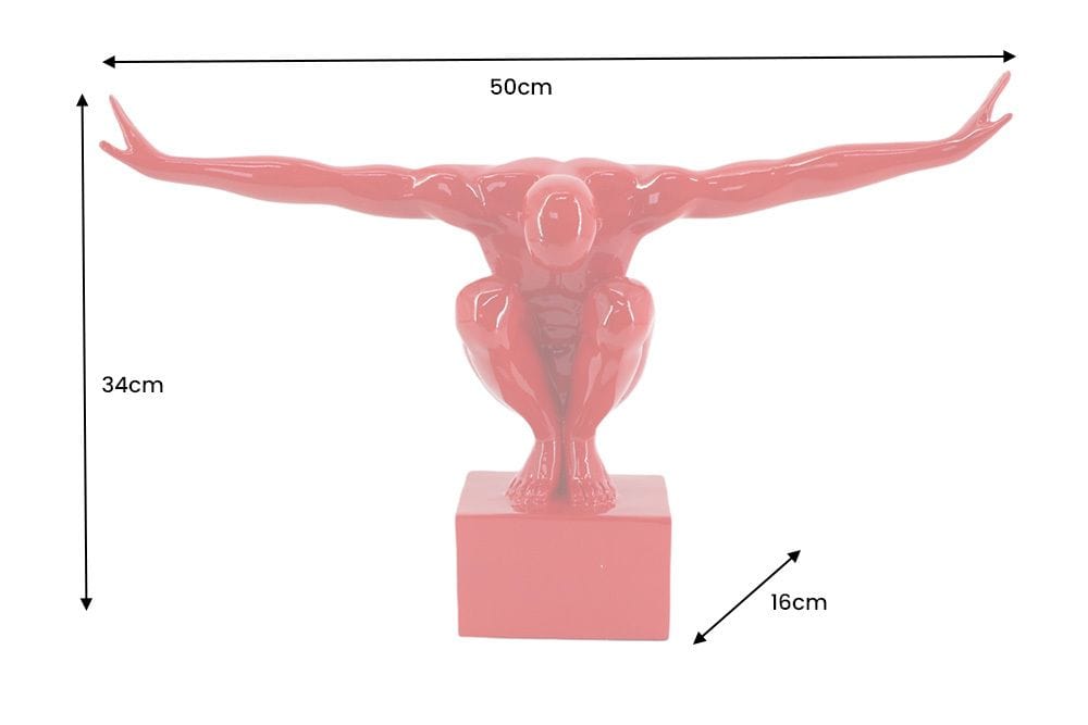 Decoration Figurine High Diver 50cm Polyresin Red