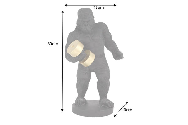 Decoration Figure King Ape 29cm Polyresin Black