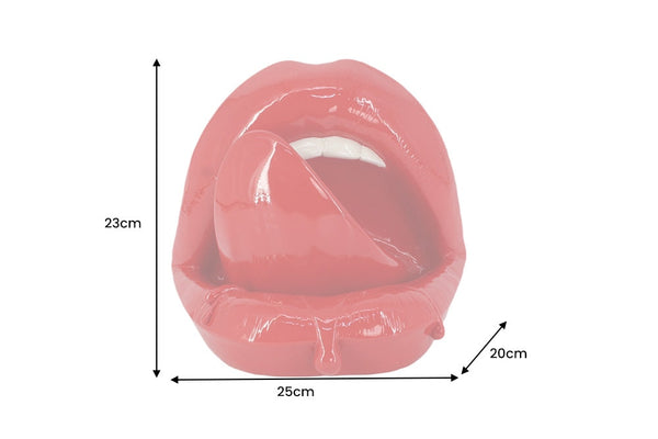 Decoration Figure Lip 25cm Polyresin Red
