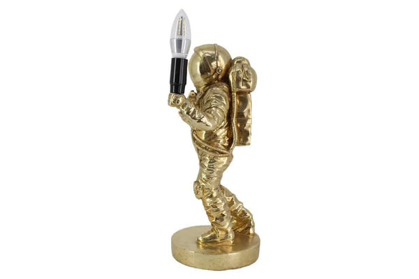 Table Lamp Astronaut 37cm Polyresin Gold