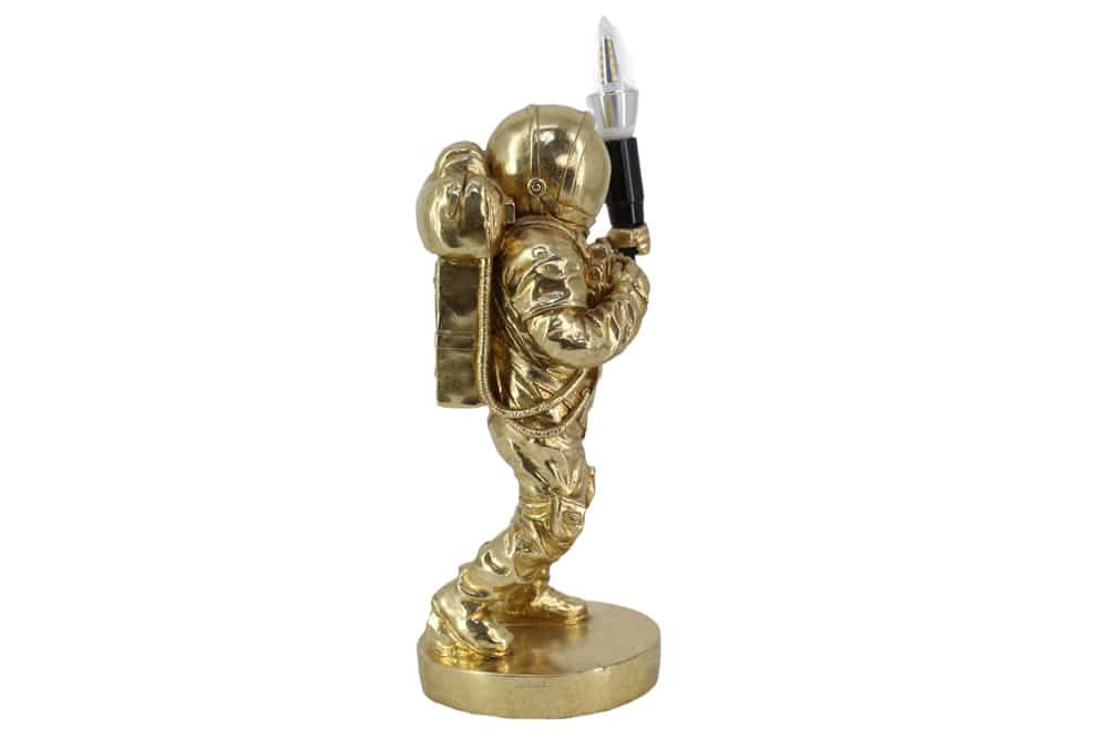 Table Lamp Astronaut 37cm Polyresin Gold