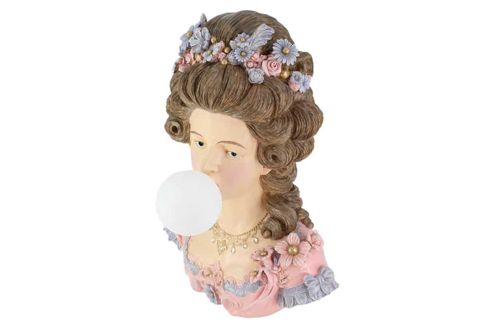 Table Lamp Lady 61cm Polyresin Multicoloured