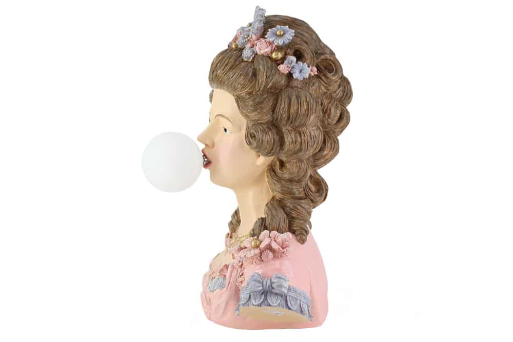 Table Lamp Lady 61cm Polyresin Multicoloured
