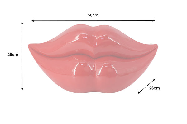 Decorative Vase Lip 56cm Polyresin Red