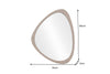 Wall Mirror Organic 65cm Walnut Look Brown