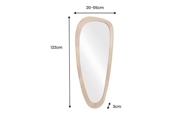 Wall Mirror Organic 122cm Oak Look