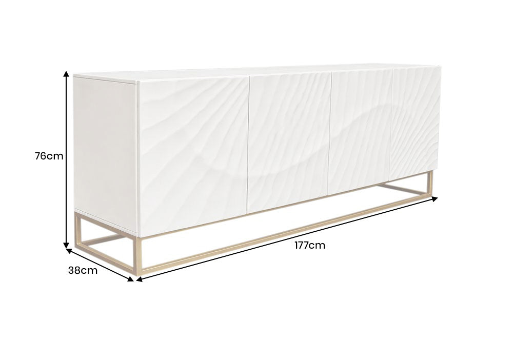 Sideboard Fossil 177cm Mango Wood White